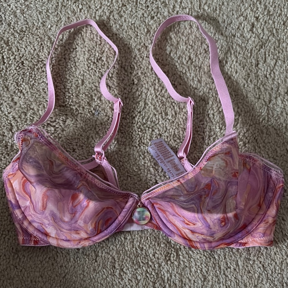 Savage X Fenty Pink and Purple Lace Bras